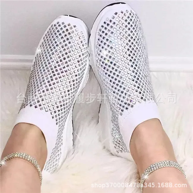 Women White Sneakers Casual Vulcanized Shoes Summer Slip-On Sock Shoes Crystal Sneakers Ladies Trainers Zapatos De Mujer st67
Women White Sneakers Casual Vulcanized Shoes Summer Slip-On Sock Shoes Crystal Sneakers Ladies Trainers Zapatos De Mujer st67