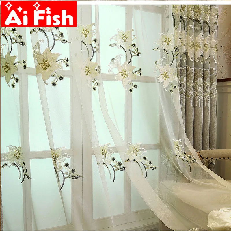 Embroidery Chenille Semi-Blackout Curtains European Style Fabric Lily Embroidered Tulle For Living Room Villa Bedroom M011-40
Embroidery Chenille Semi-Blackout Curtains European Style Fabric Lily Embroidered Tulle For Living Room Villa Bedroom M011-40