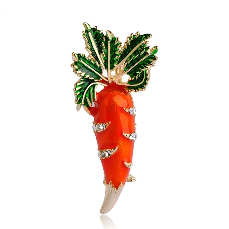 Blucome Cute Orange Carrot Brooch Enamel Green Leaves Gold-color Pins Suit Scarf Clothes Corsage Jewelry Women Men Kids Gifts 
Blucome Cute Orange Carrot Brooch Enamel Green Leaves Gold-color Pins Suit Scarf Clothes Corsage Jewelry Women Men Kids Gifts