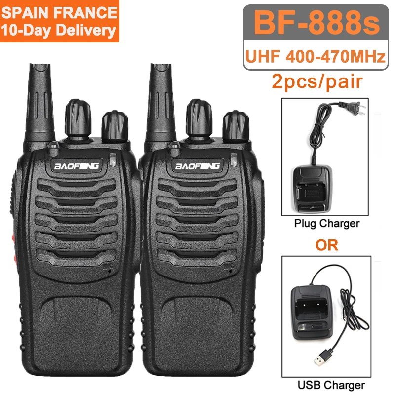 2Pcs/pair baofeng BF-888S Walkie Talkie Portable Two Way Radio BF888s 5W 16CH UHF 400-470MHz Comunicador Transmitter Transceiver 
2Pcs/pair baofeng BF-888S Walkie Talkie Portable Two Way Radio BF888s 5W 16CH UHF 400-470MHz Comunicador Transmitter Transceiver