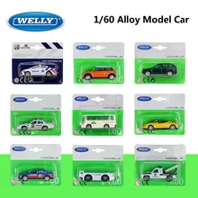 WELLY Diecast 1:60 Mini Model Car Toyota Corolla/Airport Special Vehicle Bus Tractor Trailer Alloy Metal Toy Car For Kid Gifts