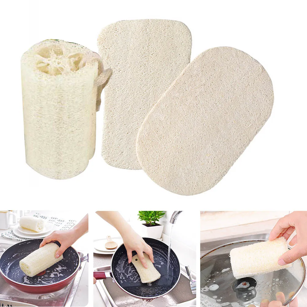 Натуральная щетка для мытья посуды Loofah кухонная губка мягкие кухонные
