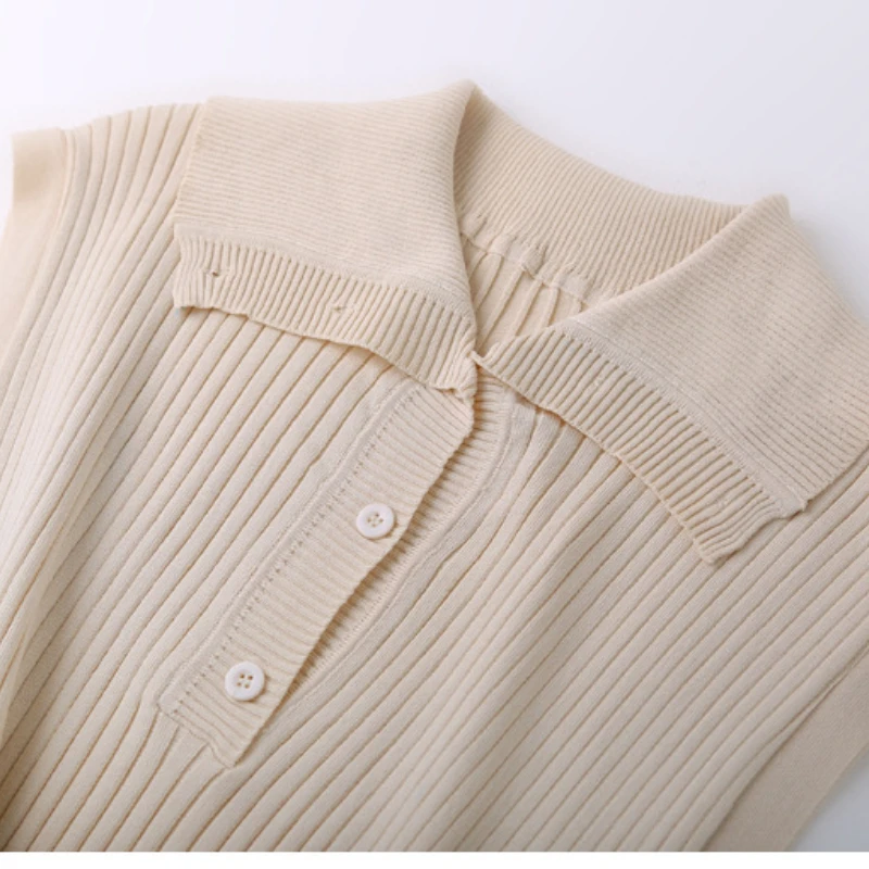Korean Style Women's Clothing 2021 Summer New Lapel Two-Side Lace-up Pullover Knitted Fashion Vest
Korean Style Women's Clothing 2021 Summer New Lapel Two-Side Lace-up Pullover Knitted Fashion Vest