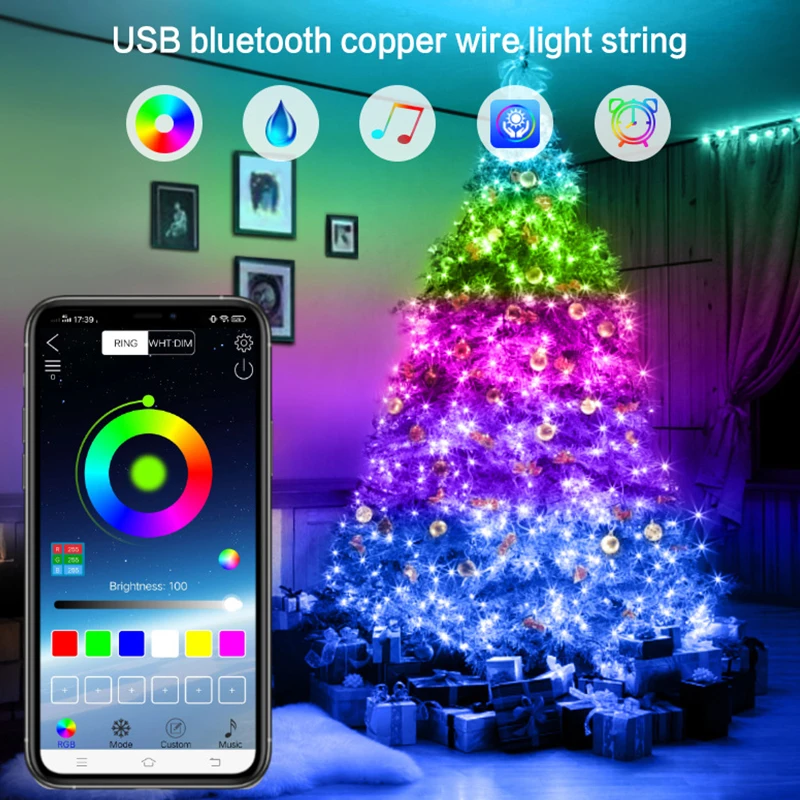 Светодиодная гирлянсветильник 10 м/20 м APP RGB Flick, светодиодная гирлянда для рождественской елки, украшение для дома, праздника, нового года
Светодиодная гирлянсветильник 10 м/20 м APP RGB Flick, светодиодная гирлянда для рождественской елки, украшение для дома, праздника, нового года