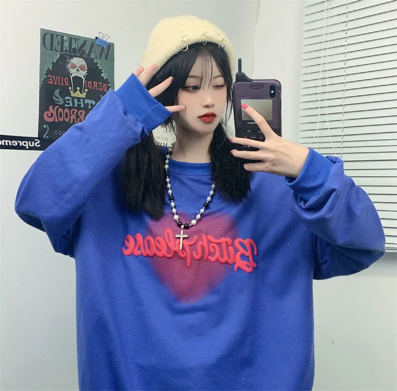 Fashion Woman Clothes Autumn Korean Vintage Harajuku Streetwear Letters Sweatshirts Women's Long Sleeve Pullover Hoodies Tops
Fashion Woman Clothes Autumn Korean Vintage Harajuku Streetwear Letters Sweatshirts Women's Long Sleeve Pullover Hoodies Tops