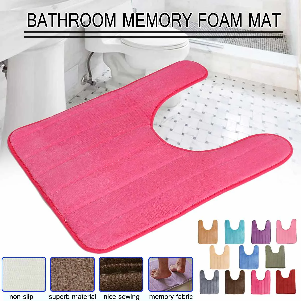 Absorbent Carpet Bathroom Anti-slip Mat Furry Memory Foam Bathroom Anti-slip Mat Kitchen Door Floor Mat Carpet Toilet Anti-slip
Absorbent Carpet Bathroom Anti-slip Mat Furry Memory Foam Bathroom Anti-slip Mat Kitchen Door Floor Mat Carpet Toilet Anti-slip