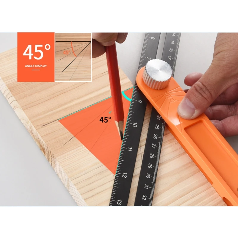 Woodworking Movable Angle Ruler 15/30/45/60 Degree with Bubble Level Gauge Scribing Measuring Tools wholesales
Woodworking Movable Angle Ruler 15/30/45/60 Degree with Bubble Level Gauge Scribing Measuring Tools wholesales