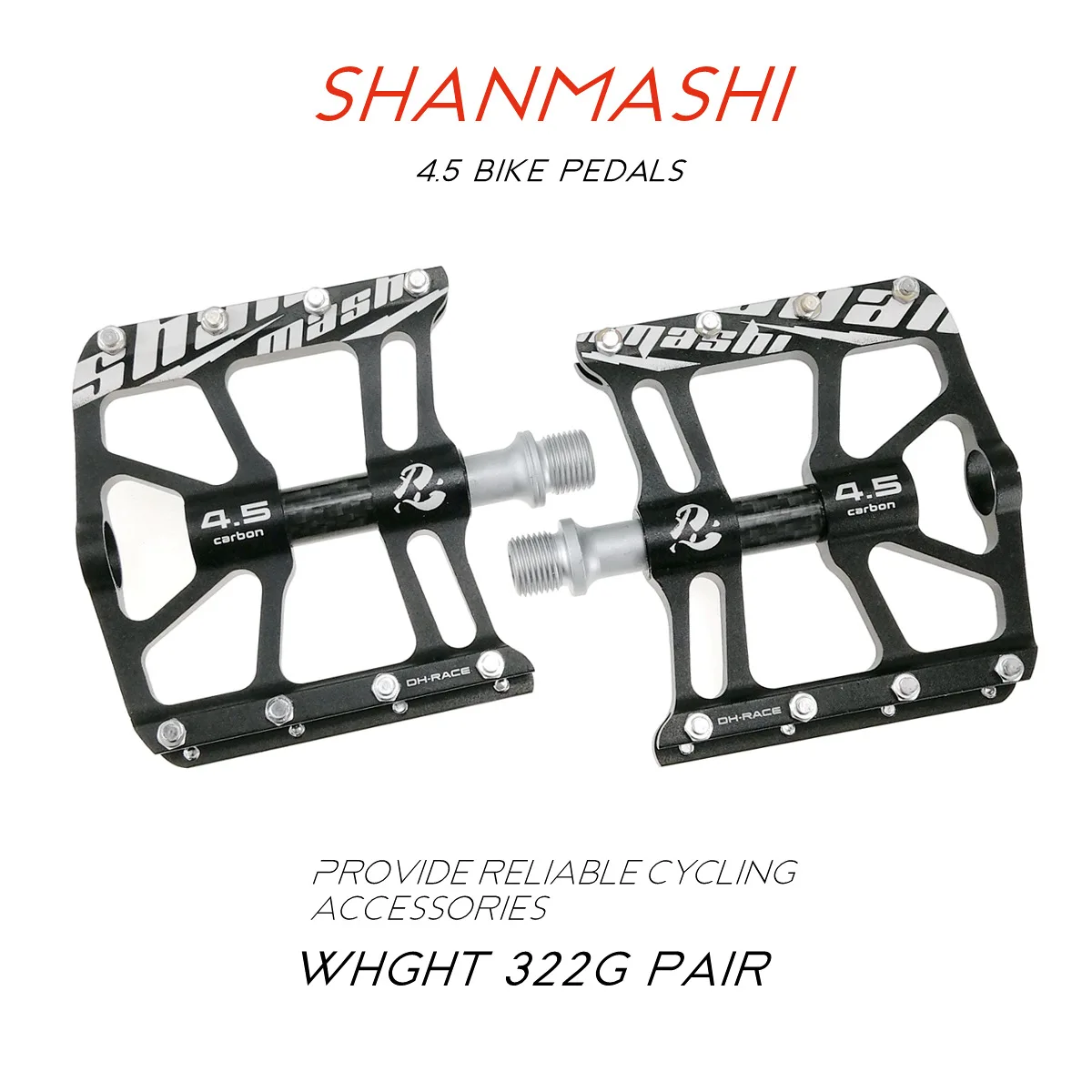 Shanma 4.5 Carbon Fiber Pedal Bicycle Pedal 3 Bearing Mountain Bike Peilin Pedal Tread Wide and Comfortable
Shanma 4.5 Carbon Fiber Pedal Bicycle Pedal 3 Bearing Mountain Bike Peilin Pedal Tread Wide and Comfortable