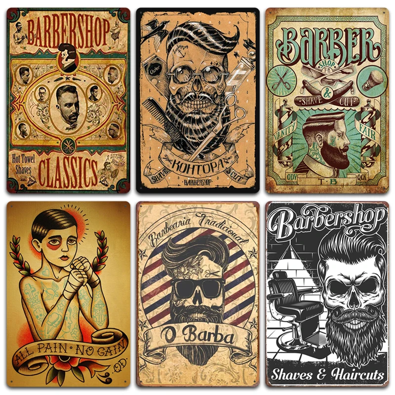 Gentleman Barber Shop Metal Sign Vintage Bar Decorative Metal Plaque Plate Wall Decor Tin Signs Beard Master Poster
Gentleman Barber Shop Metal Sign Vintage Bar Decorative Metal Plaque Plate Wall Decor Tin Signs Beard Master Poster