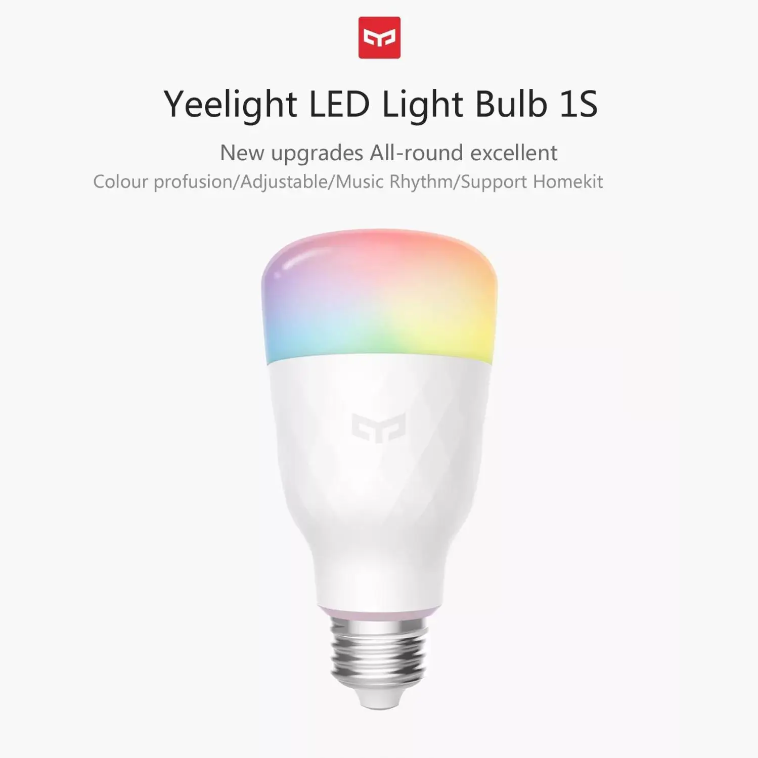 Yeelight Smart LED Bulb 1S Home Life WIFI Voice Control RGB Colorful 800 Lumens 8.5W E27 Lamp Work With Mijia App Apple Homekit |