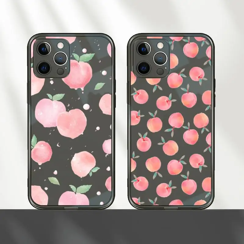 peach Phone Case For iPhone 12 11 8 7 mini pro X XS XR MAX Plus Black Transparent Cover
peach Phone Case For iPhone 12 11 8 7 mini pro X XS XR MAX Plus Black Transparent Cover