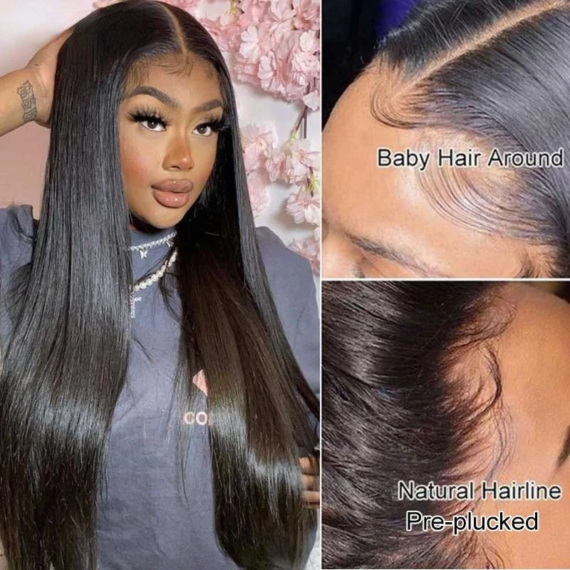 Straight 13X4 Lace Front Human Hair Wigs HD Lace Frontal Human Hair Wig Brazilian Straight Remy baby Hair Closure Wigs For Women
Straight 13X4 Lace Front Human Hair Wigs HD Lace Frontal Human Hair Wig Brazilian Straight Remy baby Hair Closure Wigs For Women