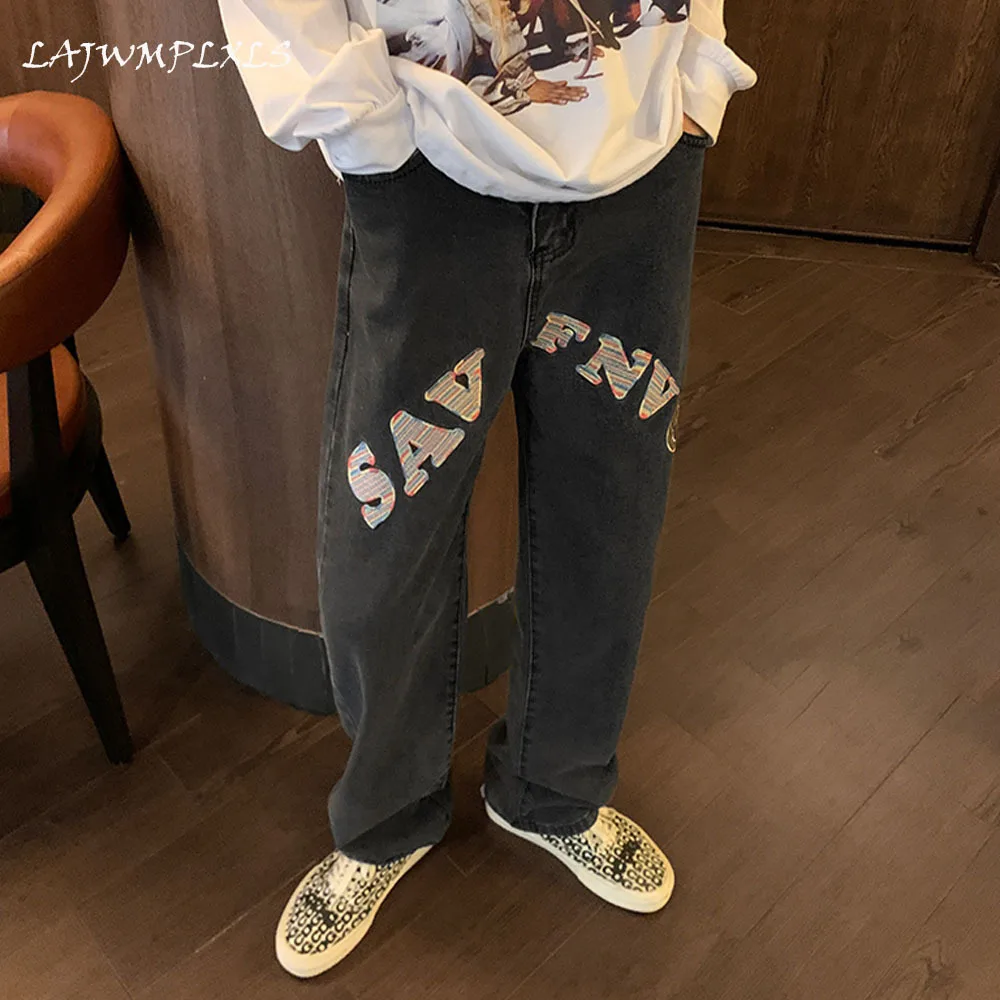 Harajuku Letter Retro Mens Jeans Pants Oversize Straight Hip hop Style Casual Denim Trousers Streetwear
Harajuku Letter Retro Mens Jeans Pants Oversize Straight Hip hop Style Casual Denim Trousers Streetwear