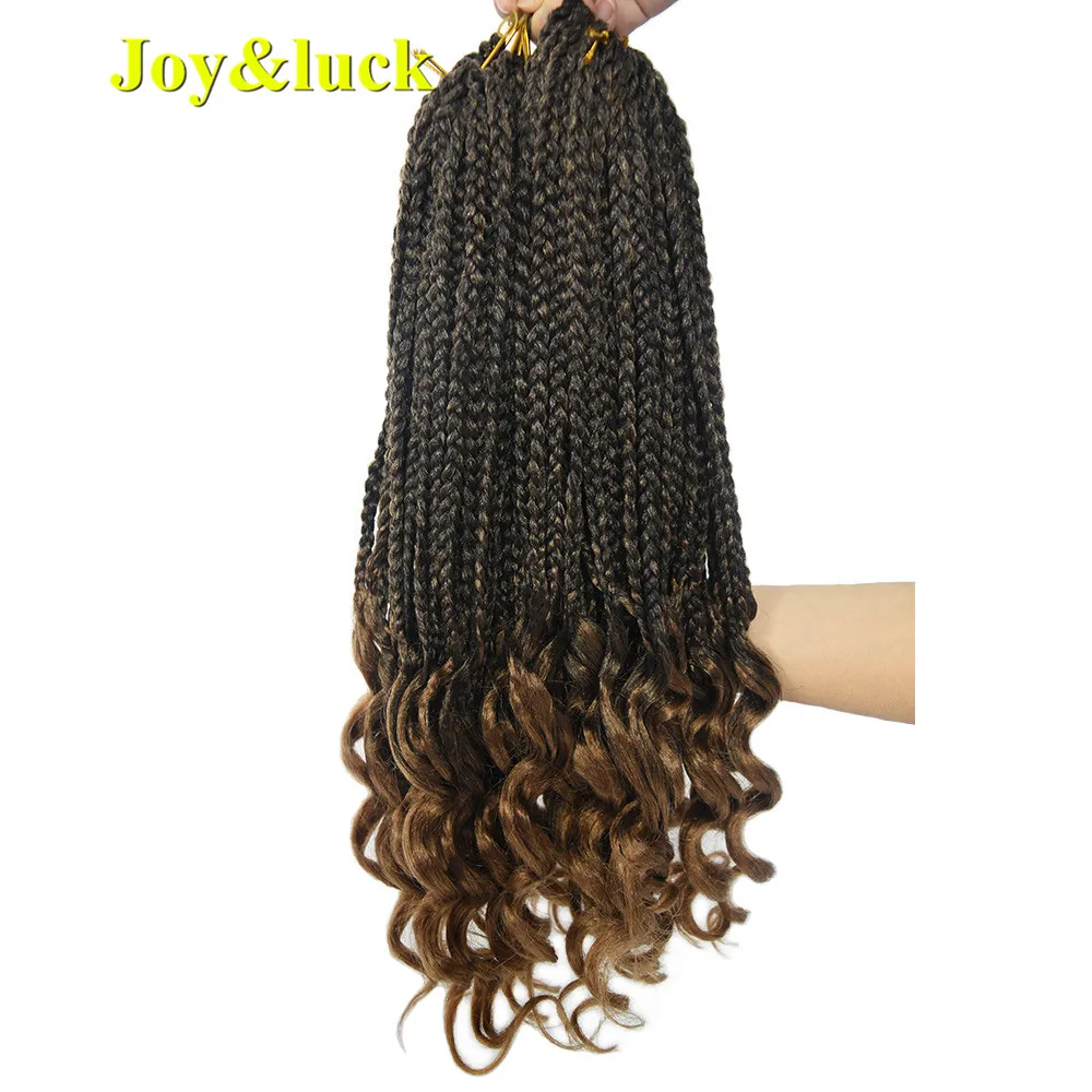 Женские Длинные Синтетические волосы Joy & luck косички омбре с плетением 18