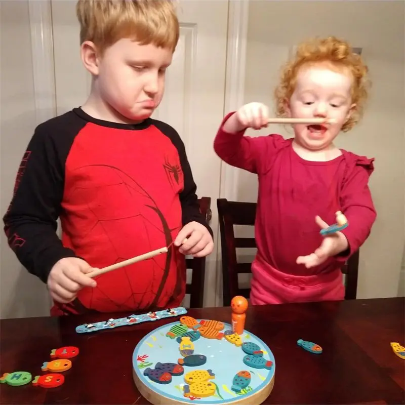 Magnetic Magnetic Wooden Fishing Game Toy for Toddlers - Alphabet Fish Catching Counting Preschool Board Games Toys for 2 3 4
Magnetic Magnetic Wooden Fishing Game Toy for Toddlers - Alphabet Fish Catching Counting Preschool Board Games Toys for 2 3 4