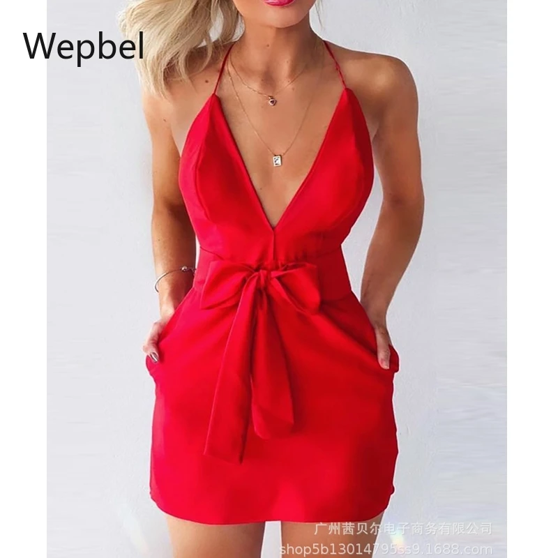 Пикантные платья Wepbel с открытой спиной, красная Клубная одежда, женское платье с высокой талией и глубоким V-образным вырезом, однотонное ми...
Пикантные платья Wepbel с открытой спиной, красная Клубная одежда, женское платье с высокой талией и глубоким V-образным вырезом, однотонное ми...