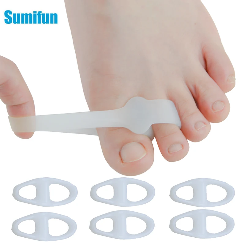 6Pcs Big Toe Separator Two Hole Thumb Valgus Silicone Gel Foot Fingers Toe Protector Corrector Pedicure Foot Care Tool D2209
6Pcs Big Toe Separator Two Hole Thumb Valgus Silicone Gel Foot Fingers Toe Protector Corrector Pedicure Foot Care Tool D2209