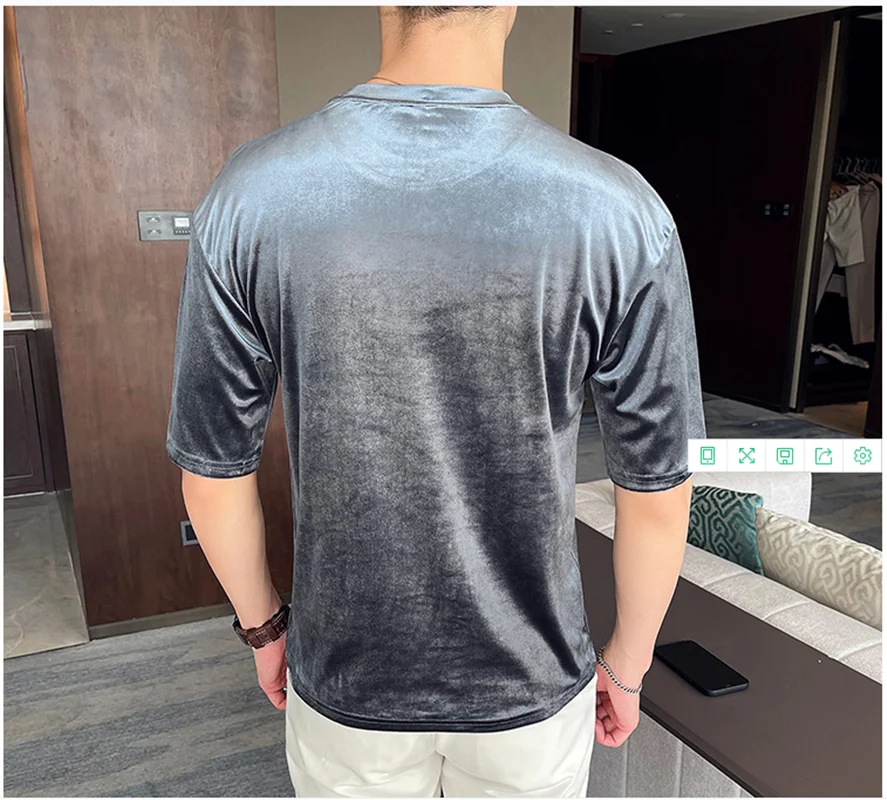 2021 new men's short-sleeved velvet T-shirt British style round neck velvet loose T-shirt s-3xl
2021 new men's short-sleeved velvet T-shirt British style round neck velvet loose T-shirt s-3xl