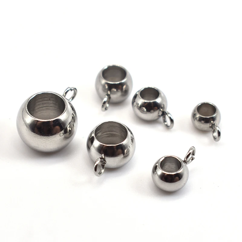 20pcs Fashion Stainless Steel Spacer Beads 5 6 6.5 8 10 mm Big Hole Beads DIY Jewelry Making Charm Beading Bracelets Accessories
20pcs Fashion Stainless Steel Spacer Beads 5 6 6.5 8 10 mm Big Hole Beads DIY Jewelry Making Charm Beading Bracelets Accessories