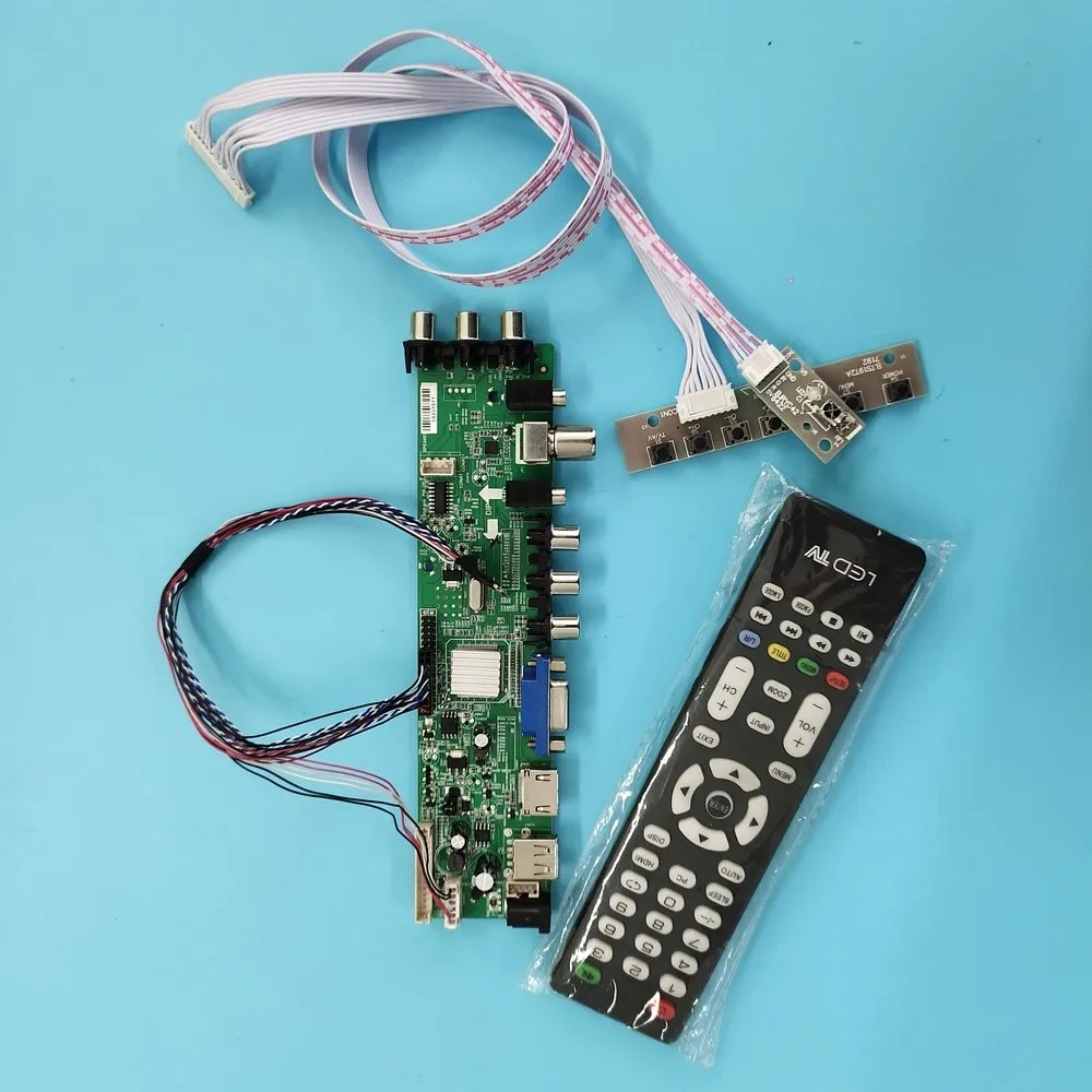 

Комплект для B156XTN02.3 B156XTN02.4 Цифровой HDMI VGA пульт дистанционного управления LED TV LVDS USB 1366X768 W Светодиодная плата контроллера сигнала 40pin DVB-T