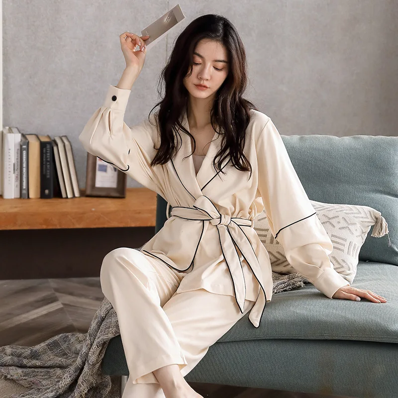 Harajpee Pajamas Women's Autumn Cotton Long Sleeve Two-piece Suit 2021 Leisure Loose Women's Home Clothes Can Be Worn Outside
Harajpee Pajamas Women's Autumn Cotton Long Sleeve Two-piece Suit 2021 Leisure Loose Women's Home Clothes Can Be Worn Outside