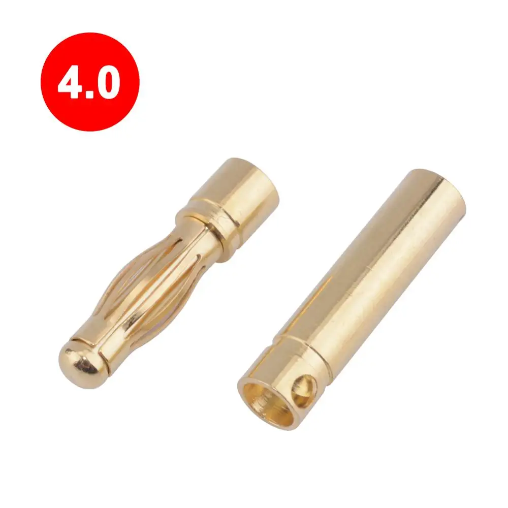 50 pairs Bullet Connector Plug 2.0/3.0/3.5/4.0/5.5/6.0/6.5mm Battery Connector Green Gold Plated Stereo Plug Banana Head
50 pairs Bullet Connector Plug 2.0/3.0/3.5/4.0/5.5/6.0/6.5mm Battery Connector Green Gold Plated Stereo Plug Banana Head