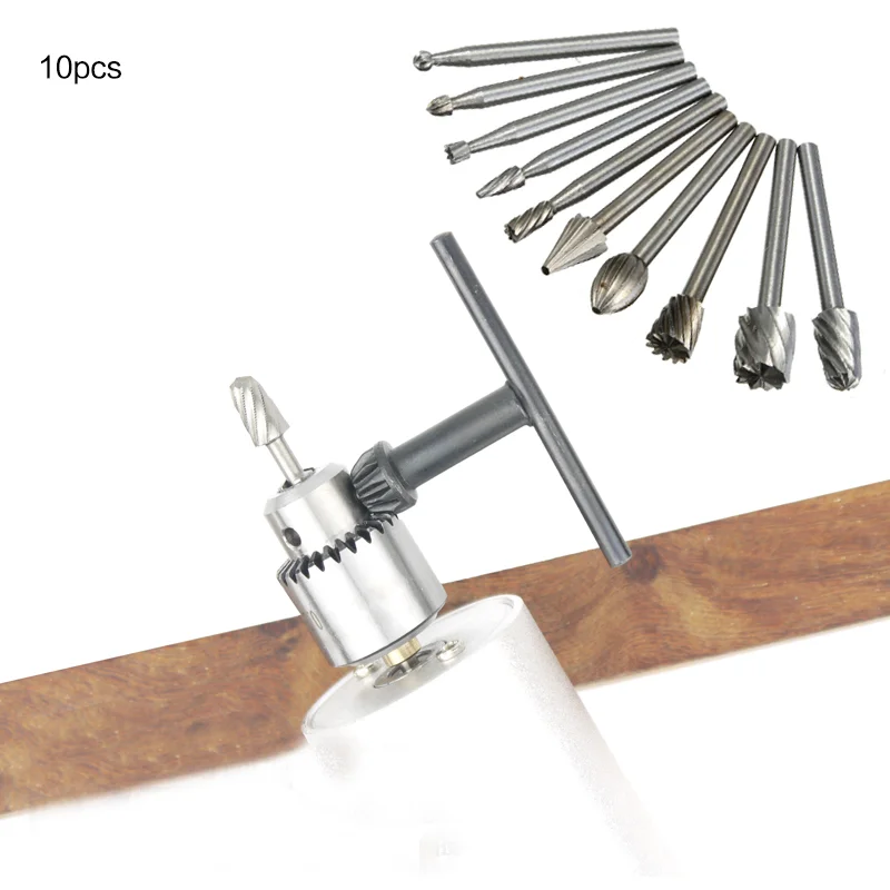 10Pcs Professional Durable HSS High Speed Steel Rotary Cutter Files Grinding Engraving Drilling Bit Hand Tool Electric Grinder
10Pcs Professional Durable HSS High Speed Steel Rotary Cutter Files Grinding Engraving Drilling Bit Hand Tool Electric Grinder