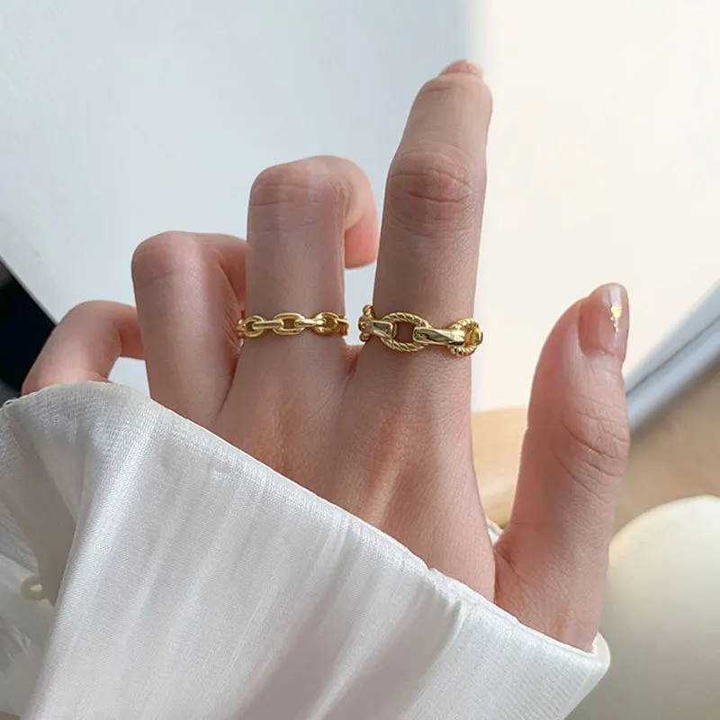 Women Vintage Ins Link Chain Sterling Silver Simple Link Chain Shaped Rings For Women Adjustable Ring Jewelry Accessories Gift
Women Vintage Ins Link Chain Sterling Silver Simple Link Chain Shaped Rings For Women Adjustable Ring Jewelry Accessories Gift