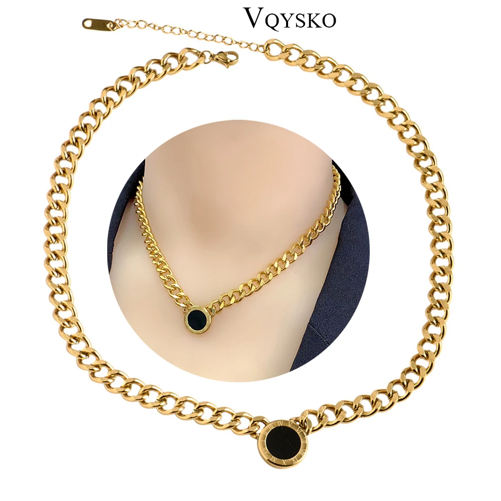 Luxury Gold Color Roman Numeral Choker Necklace For Women Party Stainless Steel Pendants Necklace Fashion Christmas Gift Jewelry
Luxury Gold Color Roman Numeral Choker Necklace For Women Party Stainless Steel Pendants Necklace Fashion Christmas Gift Jewelry