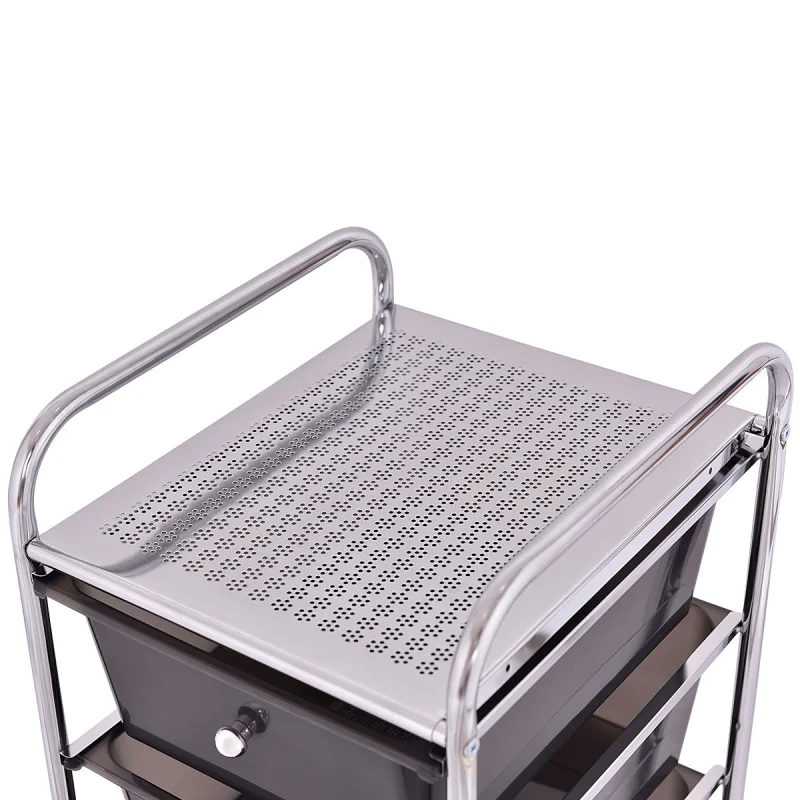 Plastic Household 4 Drawers Organizer Metal Rolling Storage Cart HW55240 
Plastic Household 4 Drawers Organizer Metal Rolling Storage Cart HW55240