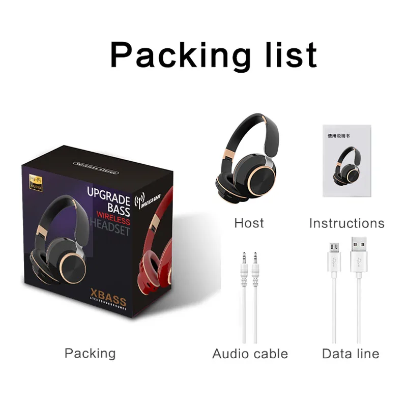 Wireless Headphones Bluetooth Earphone 5.0 Foldablel 3D Bass Stereo Noise Reduction Mic For Mobile PC/Gaming Headset
Wireless Headphones Bluetooth Earphone 5.0 Foldablel 3D Bass Stereo Noise Reduction Mic For Mobile PC/Gaming Headset