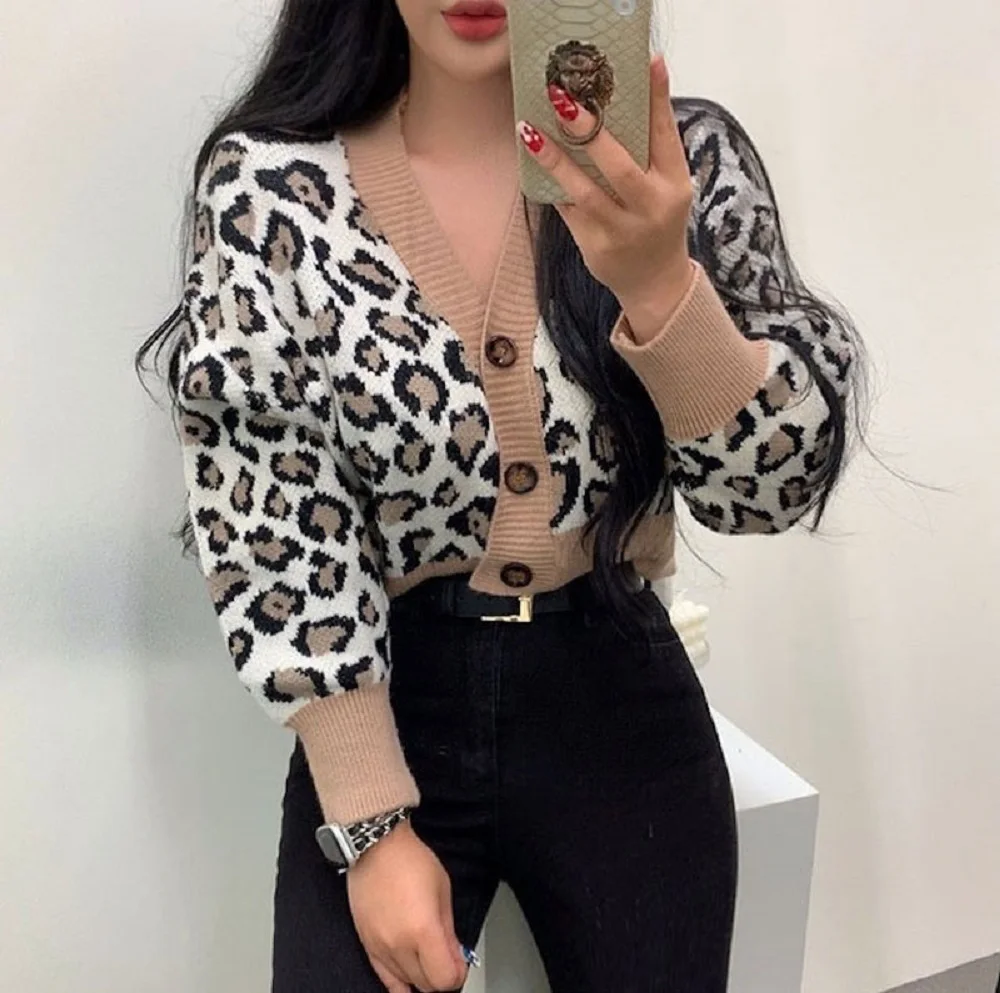 2021 autumn and winter new style loose lazy temperament leopard print long-sleeved sweater sweater jacket female trend
2021 autumn and winter new style loose lazy temperament leopard print long-sleeved sweater sweater jacket female trend