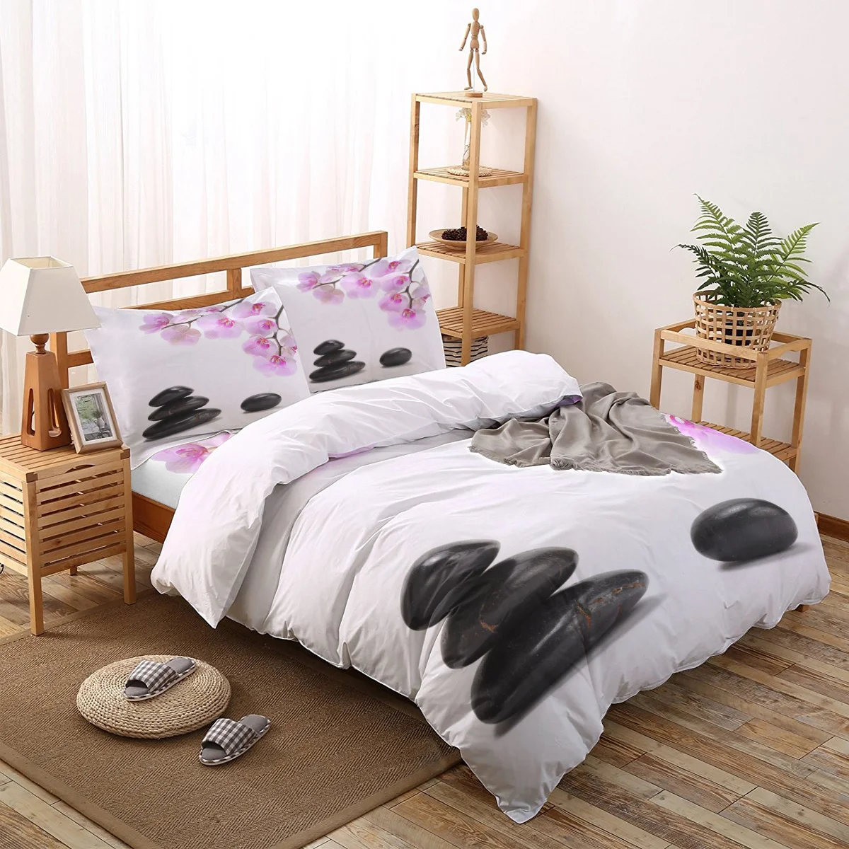 Orchid Black Stone Pink Flower White Printed Bedding Set Queen King Size Soft Fashion Duvet Cover Bed Sheet Set Sheet Pillowcase
Orchid Black Stone Pink Flower White Printed Bedding Set Queen King Size Soft Fashion Duvet Cover Bed Sheet Set Sheet Pillowcase
