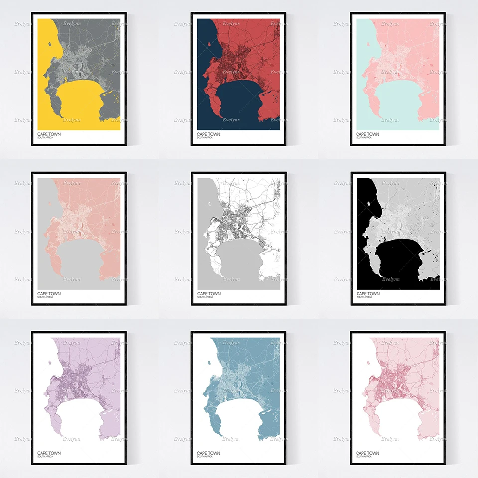 Cape Town,South Africa Map Nordic Retro Minimalism Painting Posters and Prints on Canvas Hd Wall Art Modular Pictures Home Decor
Cape Town,South Africa Map Nordic Retro Minimalism Painting Posters and Prints on Canvas Hd Wall Art Modular Pictures Home Decor