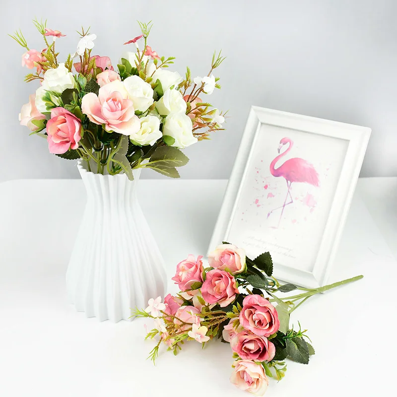 1Bunch Multicolor Tea Rose Artificial Silk Flower Bridal Bouquet Wedding Party Decorations Home Garden DIY Fake Flower Supplies 
1Bunch Multicolor Tea Rose Artificial Silk Flower Bridal Bouquet Wedding Party Decorations Home Garden DIY Fake Flower Supplies