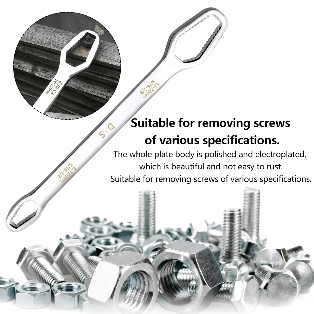 Double-Headed Universal Wrench Adjustable Glasses Wrench 8-22mm Ratchet Spanner For Bicycle Motorcycle Car Repairing Tools
Double-Headed Universal Wrench Adjustable Glasses Wrench 8-22mm Ratchet Spanner For Bicycle Motorcycle Car Repairing Tools