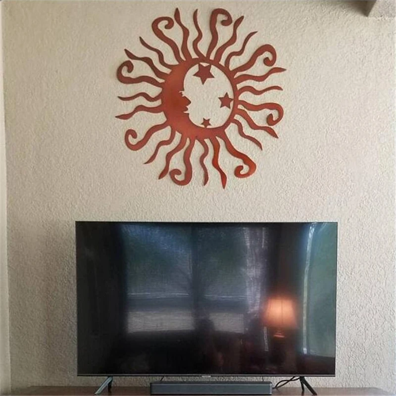 Wacky Sun Crescent Star 32x19cm Metal Wall Art Steel Hanging Sticker for Indoor Outdoor Decor Home Garden Metal Wall Art
Wacky Sun Crescent Star 32x19cm Metal Wall Art Steel Hanging Sticker for Indoor Outdoor Decor Home Garden Metal Wall Art