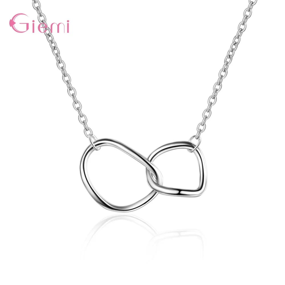 Irregular Square Double Circle 925 Sterling Silver Necklace Elegant Temperament Necklace for Women Girl Jewelry Gift
Irregular Square Double Circle 925 Sterling Silver Necklace Elegant Temperament Necklace for Women Girl Jewelry Gift