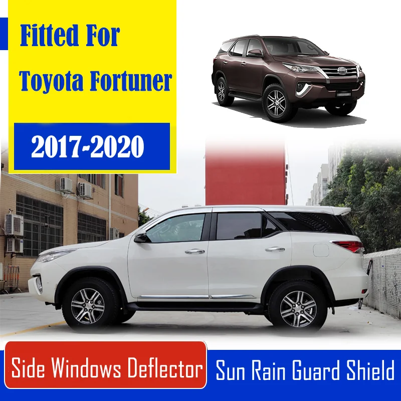 Козырьки солнцезащитные хромированные для Toyota Fortuner 2017-2020, 1 комплект 
Козырьки солнцезащитные хромированные для Toyota Fortuner 2017-2020, 1 комплект