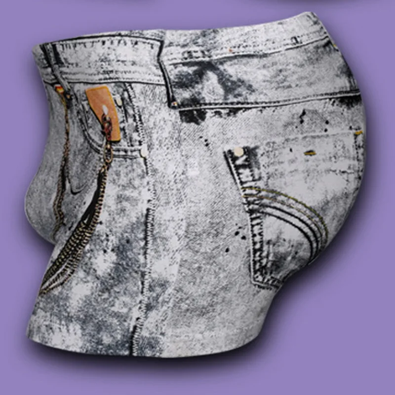 Men 3D Jeans Print Boxers Fashion Sexy Breathable Underwear Casual High Elastic Soft Thin Comfortable Short Pants
Men 3D Jeans Print Boxers Fashion Sexy Breathable Underwear Casual High Elastic Soft Thin Comfortable Short Pants