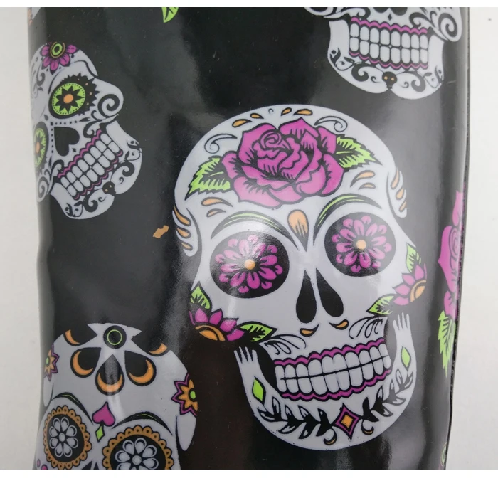Knee height cotton fleeced flat heel sand-proof skeleton custom printed shiny black silicone rubber rain boots for woman
Knee height cotton fleeced flat heel sand-proof skeleton custom printed shiny black silicone rubber rain boots for woman