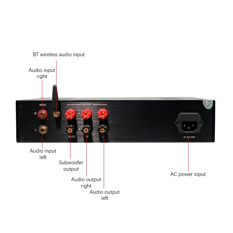 Усилитель мощности звука BRZHIFI 2 1 BA1 сабвуфер 150 Вт * Bluetooth 5 0 60 LM3886 стереозвук басы HiFi