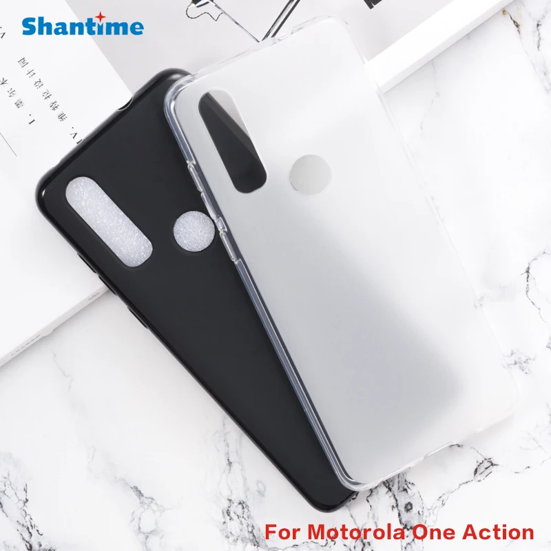 Силиконовый защитный чехол для телефона Motorola One Action Gel Pudding мягкий из ТПУ |