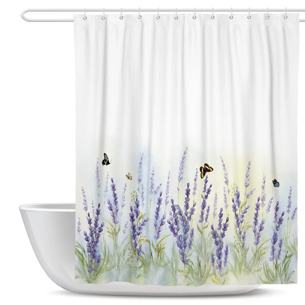 Designer Shower Curtain Purple Pink Waterproof Bathroom Curtains Set with Hooks and Rings Lavendar Bath Curtain Home Decoration 
Designer Shower Curtain Purple Pink Waterproof Bathroom Curtains Set with Hooks and Rings Lavendar Bath Curtain Home Decoration
