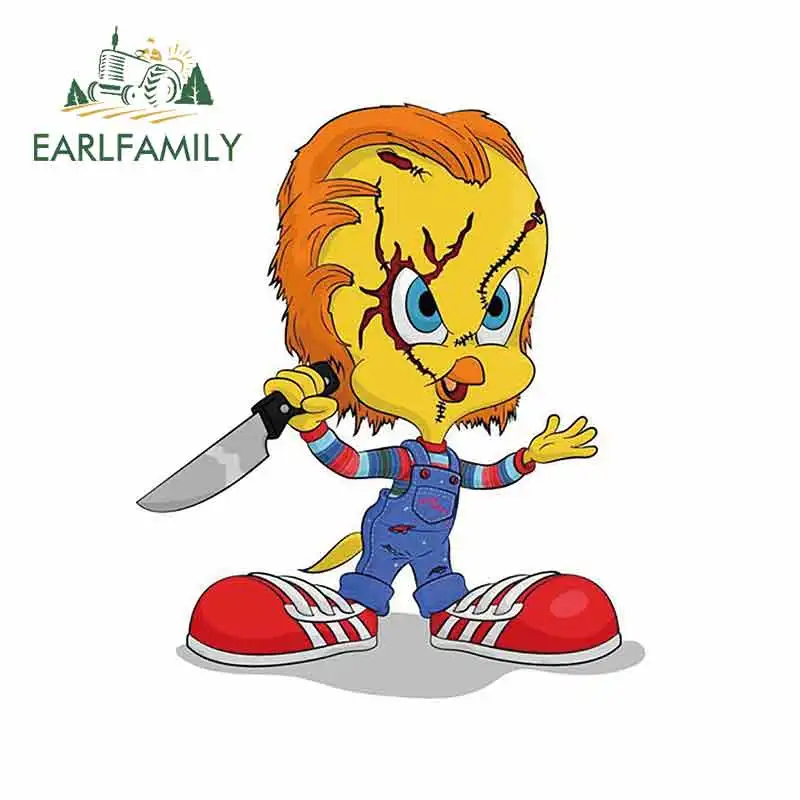 EARLFAMILY 13 см x 11 для Tweety As Chucky автомобильные наклейки и виниловые водонепроницаемые