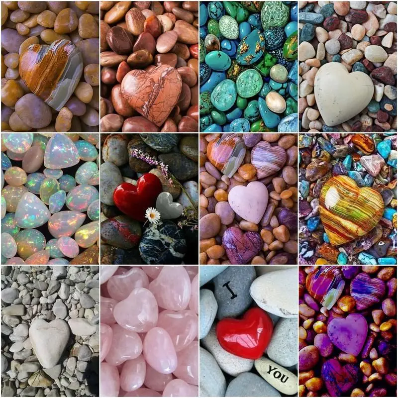 CHENISTORY Heart Oil Painting By Numbers Colour Stone Handpainted Home Decoration Picture Digital Painting Canvas Gift
CHENISTORY Heart Oil Painting By Numbers Colour Stone Handpainted Home Decoration Picture Digital Painting Canvas Gift