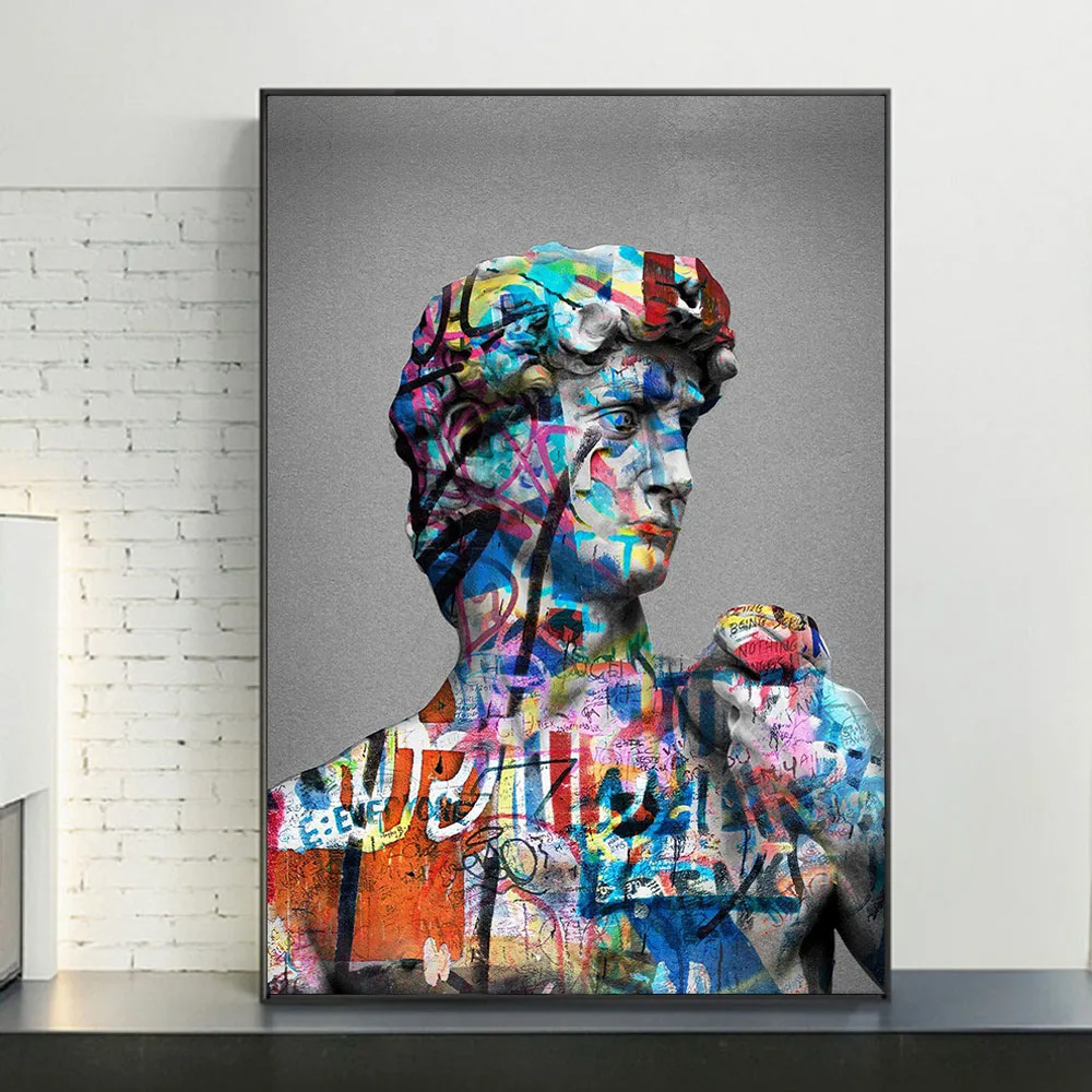 Graffiti Art Of David Canvas Paintings on the Wall Art Posters and Prints David sculpture Nordic Art Pictures Home Wall Decor
Graffiti Art Of David Canvas Paintings on the Wall Art Posters and Prints David sculpture Nordic Art Pictures Home Wall Decor