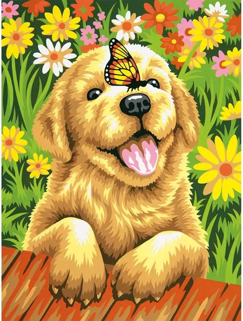 5D Full Round with AB Drill Mosaic Embroidery Dog and Butterfly Animal Diamond Painting Kits Cross Stitch Christmas Gift
5D Full Round with AB Drill Mosaic Embroidery Dog and Butterfly Animal Diamond Painting Kits Cross Stitch Christmas Gift