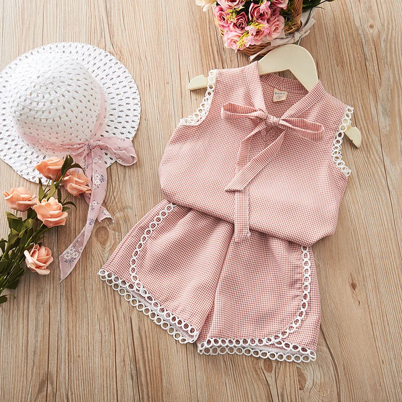 wholesale manufacturer new design summer korean style plaid pattern bow top shorts 2pcs kids girls 2021 outfits
wholesale manufacturer new design summer korean style plaid pattern bow top shorts 2pcs kids girls 2021 outfits