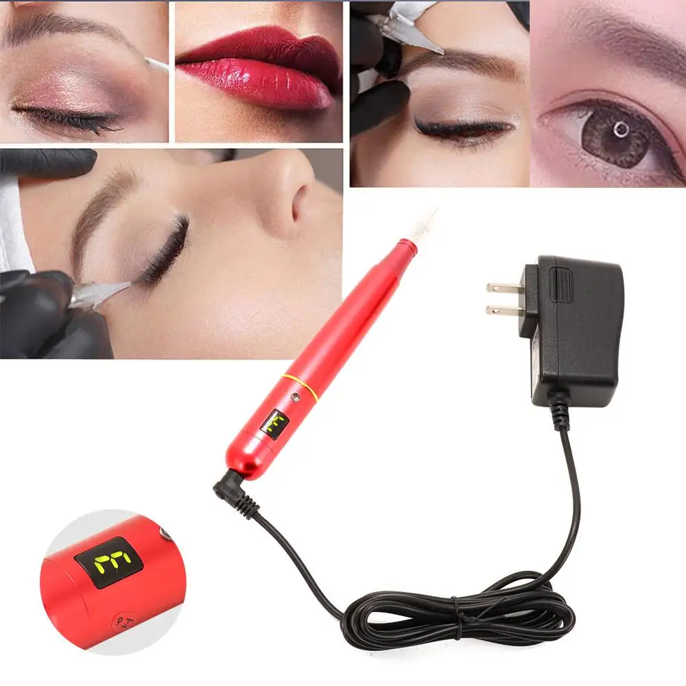 New China Red Eletronic Tattoo Eyebrow Pen Semi Permanent Makeup Eyebrow Eyeliner Lips Rotary Tattoo Machine Microblading Pens
New China Red Eletronic Tattoo Eyebrow Pen Semi Permanent Makeup Eyebrow Eyeliner Lips Rotary Tattoo Machine Microblading Pens